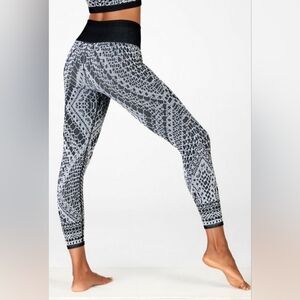 Fabletics Black and Gray Patterned Leggings